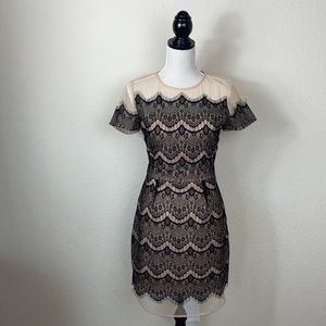 NWT Gianni Bini Beautiful Black Lace Wedding Guest Dress